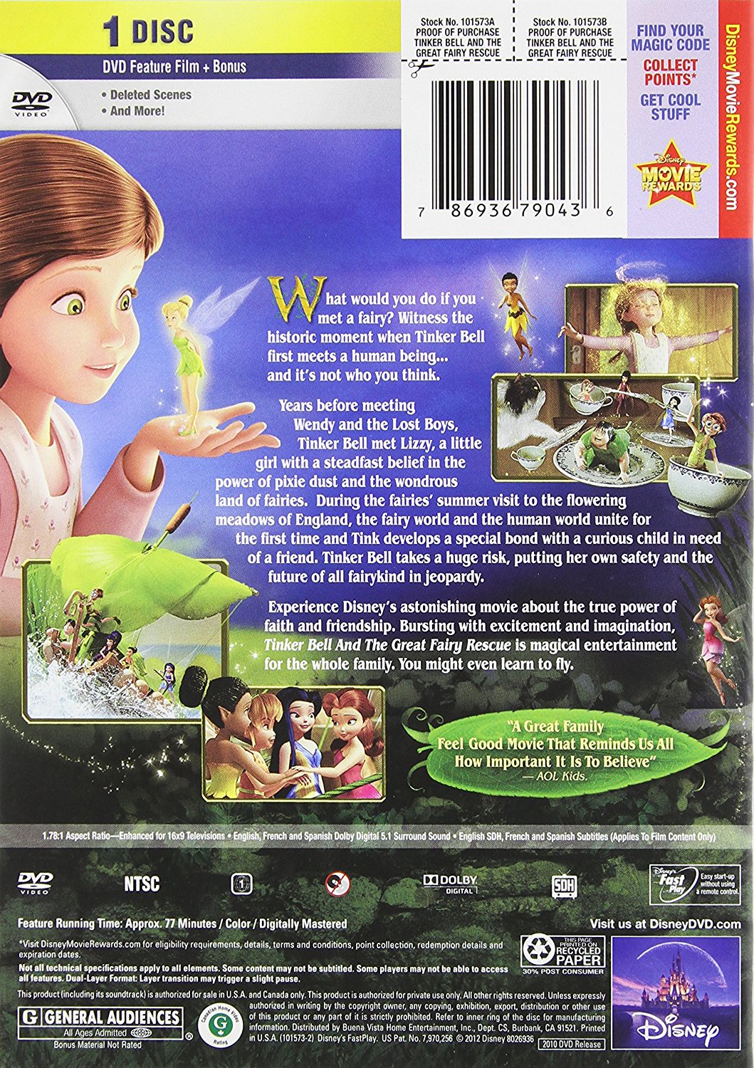 Tinker Bell and the Great Fairy Rescue (DVD) - image 2 of 7