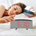thumbnail image 3 of REGALWOVEN LED Mirror Alarm Clock for Bedroom, Alarm Clocks with Big Numbers Display, Temperature, Snooze for Deep Sleepers Red, 3 of 6