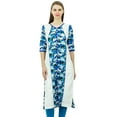 thumbnail image 1 of Phagun Cotton Straight Kurti Tunic With Front Button Casual Kurta, 1 of 3