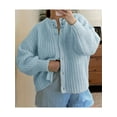 thumbnail image 2 of Gupgi Cardigan Tricoté pour Femmes, Chandails Ajustés, Veste Décontractée à Boutons, Col Ras du Cou, Automne, Manteau Uni, 2 of 6