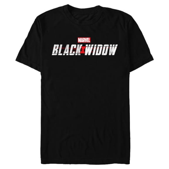 Marvel Black Widow Movie Logo - Short Sleeve Blended T-Shirt for Adults - Customized-Black