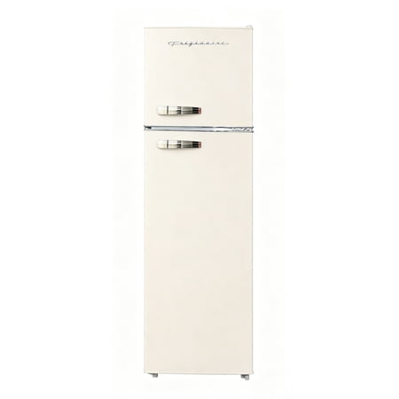 Frigidaire 10 Cu. Ft. Top Mount Retro Refrigerator, Apartment Size Compact Fridge, Cream