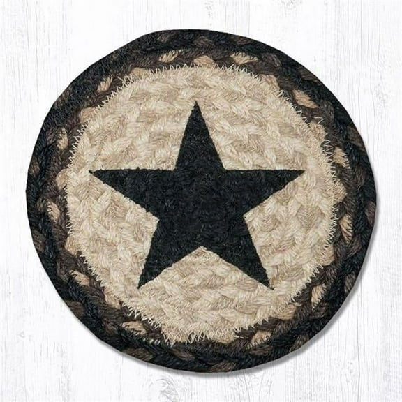 Capitol Importing 79-313BS 7 x 7 in. Black Star Printed Round Swatch