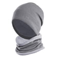 thumbnail image 1 of Neckerchief Set Solid Color Warm Unisex Hat Supplies Plush Knit Hat For Winter, 1 of 10