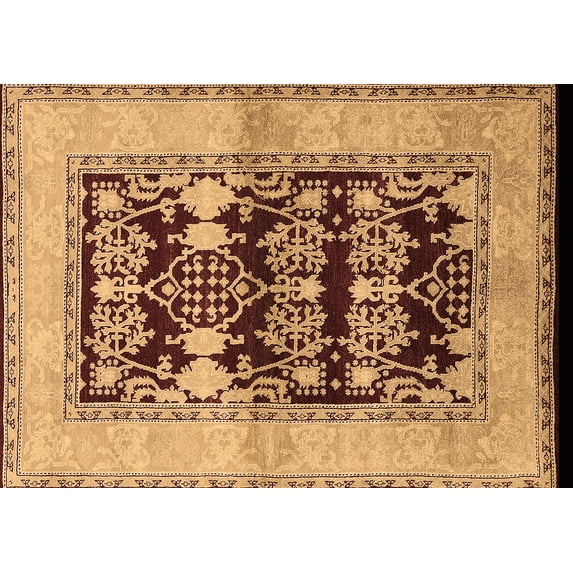 Ahgly Company Indoor Rectangle Oriental Brown Industrial Area Rugs, 2' x 4'