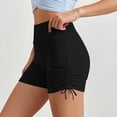 thumbnail image 4 of ShomPort Women's Yoga Shorts Stretch Sport Short Comfy High Waist Ruched Side Wicking Active Shorts Workout Running, 4 of 6