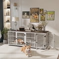 thumbnail image 1 of Wisfor Cage/chenil pour Chien Robuste Blanc de 30 Pouces, Meuble Télé, Table d'Appoint en Bois, Meuble, 1 of 5
