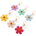 thumbnail image 1 of IDEANATEGRATE 6Ud Llavero De Girasol En Cuero PU Resistente Con Floral Para Decorar, 1 of 6