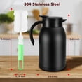 thumbnail image 2 of Flantor Stainless Steel Thermal Coffee Carafe Dispenser - Unbreakable Double Wall Vacuum Thermos Flask Large Capacity 40Oz,Water Tea Pot Beverage Tea Water Coffee Pitcher BPA Free, 2 of 7