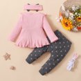 thumbnail image 6 of BLVB Baby Girl Clothes Newborn Infant Ribbed Knit Outfits Long Sleeve Ruffle Tops+Pants+Headband Fall Baby Clothes for Girls, 6 of 7