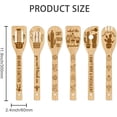 thumbnail image 3 of 6Pcs Cactus Bamboo Cooking Utensils Wooden Engraved Cooking Spoons Set Carving Kitchen Bamboo Spatula Set Wood Cooking Spoon for Kitchen House Warming Gift, 3 of 7