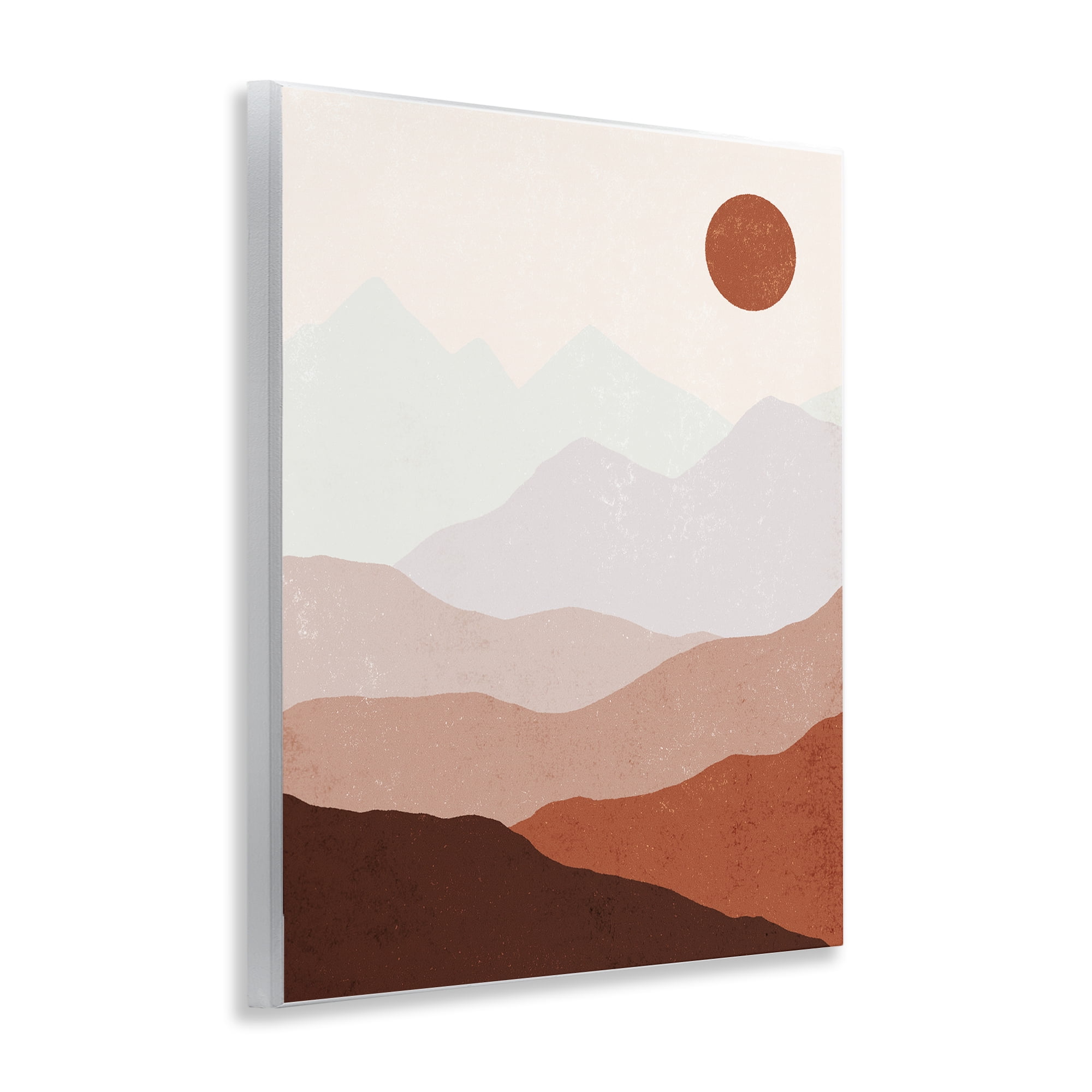 Stupell Industries Afternoon Sun Over Mountains Abstract Painting Unframed Art Print Wall Art, 11 x 14