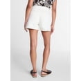 thumbnail image 4 of Time and Tru Women's High Rise Pleated Denim Shorts, 4.5" Inseam, Sizes 0-20, 4 of 6