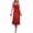 Red, variant on Women Fashion Solid Dress Sleeveless Strap V Neck Dress Loose Dress Home Nightdress Leopard Print Nighties XXL