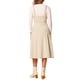 thumbnail image 3 of Vestido midi casual sin mangas de cuello cuadrado y ribete para mujer INSPIRE CHIC, color beige, talla XS, 3 of 6