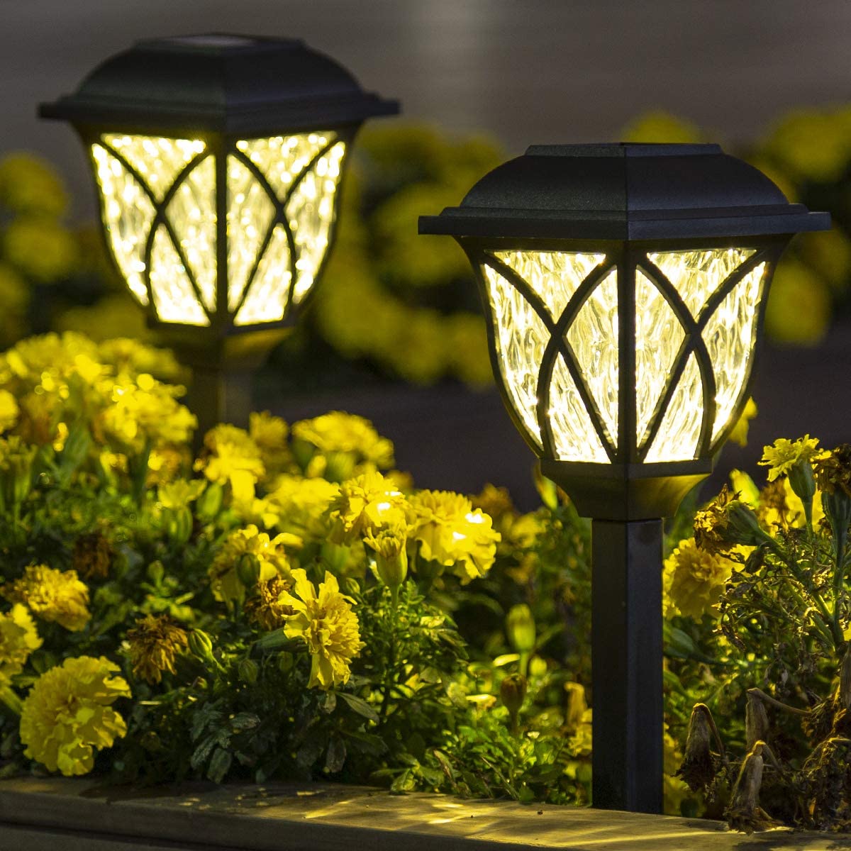 Solpex Solar Pathway Lights Outdoor, 6 Pack LED Solar Landscape Lights, Waterproof Solar Powered Pathway Lights for Yard, Patio, Landscape, Walkway (Warm White)