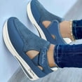 thumbnail image 2 of NOKIO Stylish Ladies' Sports Shoes Mesh Hook Casual Flat Heel Shoes Comfortable Breathable Loop Large Women's Sneakers Women's Mesh Flats Shoes Breathable Slip on Shoes Casual Flats Walking Shoes, 2 of 4