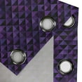 thumbnail image 4 of Ambesonne Geometric Grommet Curtain, Squares and Triangles, 50" x 72", Purple Black, 4 of 6