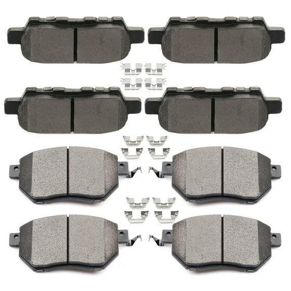AUTOMUTO 8PCS Front & Rear Ceramic Disc Brake Pads Set D1393 D969 For Nissan Murano 2009-2012