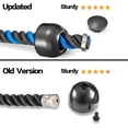 thumbnail image 4 of Piao Heavy Duty Tricep Rope 36 Inches Pull Down Fitness Cable Attachment Machine Coated Nylon Rope With Stainless Steel Snap Hook, 4 of 5