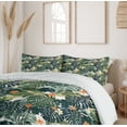 thumbnail image 5 of Ambesonne Floral Duvet Cover Set, Botanic Tropic Leaves, 2-Calking, Green and White, 5 of 6