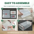 thumbnail image 5 of Plentio Shoe Boxes Clear Plastic Stackable, 12 Pack Shoe Storage, 13” x 9” x 5.5” Shoe Organizer for Closets, Easy to Assemble, Sturdy, Front Opening, Clear Shoe Containers(GY), 5 of 9