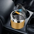 thumbnail image 3 of Car Ashtray Metal Liner Fashionable And Creative Car Ashtray High Flame Retardancy Car Ashtray LED Light (flip Top Model), 3 of 6
