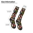 thumbnail image 2 of Disketp Mushrooms Print Unisex Contrast Color Stockings Lightweight Breathable Ventilation Ankle Contrast Color Stockings, Contrast Color Stockings for Daily, 2 of 6