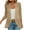 Khaki, variant on Womens Fall Cardigan Knit Hollowed out 3/4 Sleeve Cover up Fashion Lightweight Solid Color Open Front Outwear