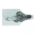 thumbnail image 1 of Pug Cutting Board, Picture of a Pug and Little Chick Drawn by Hand Love Affection Between Animals, Tempered Glass Cutting and Serving Board, Wine Bottle Shape, Charcoal Grey White, by Ambesonne, 1 of 1