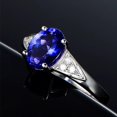 thumbnail image 3 of 1 Carat Oval Sapphire Womens Ring 925 Sterling Silver September Birthstone Blue Ring Jewelry Mother Grandma Birthday Christmas Valentines Day Gift, 3 of 4