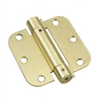 Richelieu 51821-R 3-1/2" X 3-1/2" Spring 5/8" Radius Corner Mortise Door Hinge - Brass