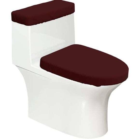 Toilet Lid Cover Set Of 2 Soft Stretchy Toilet Tank And Lid Cover For Most Toilets Burgundy