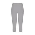 thumbnail image 4 of Women's Leggings Capri Leggings For Women 2024 High Waisted Cutout Yoga Capris Lightweight Cozy Cropped Pants Solid Soft Pajams Pants,Gray Women's Legging XXL, 4 of 4