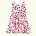 thumbnail image 2 of VERUGU Girls Dresses Toddler Kids Baby Girls Fashion Cute Sleeveless Sweet Print Ruffle Dress, 2 of 8