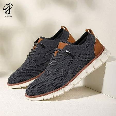 

hotio 2024 Men s Oxfords Business Shoes Fashion Mesh Casual Dress Walking Sneakers Comfortable lightweight Soft Sole