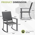 thumbnail image 3 of YODOLLA Patio Dining Chair, Outdoor Rattan Fire Pit Chair with Armrests and Metal Frame, 3 of 9