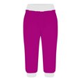 thumbnail image 4 of CQONEPT Knit Pants with Pockets for Womens Leisure Baggy Wide Leg Pant Elastic Waist Vacation Outdoor Pant Hot Pink L, 4 of 6