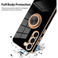 thumbnail image 3 of for Samsung Galaxy S23 5G Case Black Plating Mental Ring Kickstand Luxury Case Soft TPU Shockproof Back Electroplate Cover Galaxy S23 5G Case for Girls Women, 3 of 12