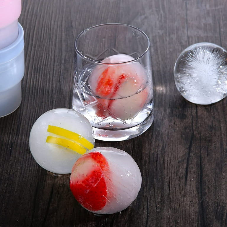 Ice Ball Molds, Round Ice Spheres. Stackable Slow Melting Round