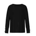 thumbnail image 3 of Hauts d'Été pour Femmes Automne Hiver Col Rond Tempérament Manches Raglan T-shirt Décontracté Ample Blouses en Liquidation, 3 of 7