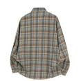 thumbnail image 4 of Kilaqueen Long Sleeve Shirts for Men Checkered Button Down Lapel Shirts Casual Fashion Vintage Relaxed Fit Shirts, 4 of 9