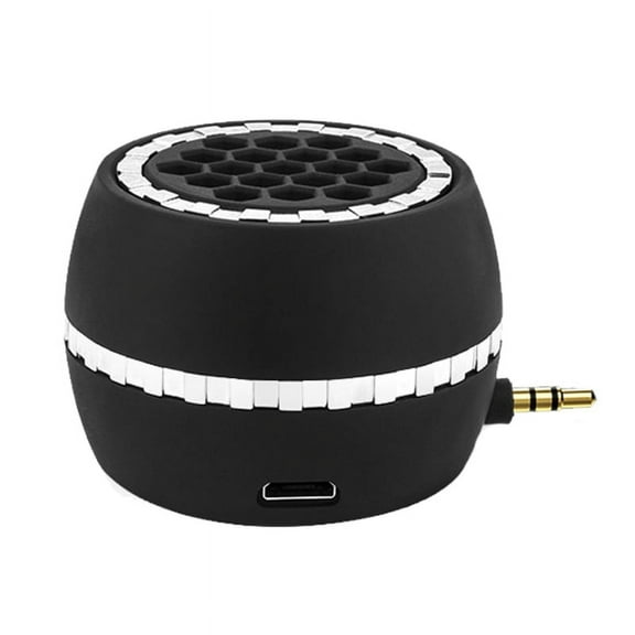 GENEMA Mini Pocket Speaker 3.5mm Aux for Family Travel Shower Pool Beach Outdoor Phone