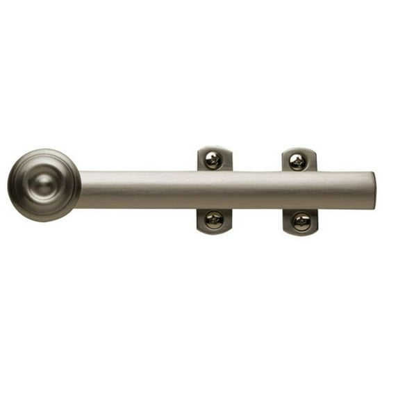 Baldwin 0346.150 Decorative Heavy Duty 6-Inch Surface Bolt, Satin Nickel