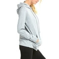 thumbnail image 2 of Women's Pullover Thin Cotton Light Hoodie Sweater (H Grey, L), 2 of 3