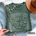 thumbnail image 6 of CLOTEX Vintage Respect The Locals Shark Graphic Tee, Ocean Predator Wildlife Shirt, Coastal Retro Beach Style Top, Comfort Colors® Shark Gift Tee, Pepper XL, 6 of 7