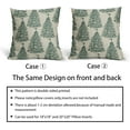 thumbnail image 6 of Forest Green Christmas Pillow Covers 20x20 Set of 2 Xmas Tree Star Rustic Holiday Print Decorative Outdoor Pillowcases Farmhouse Vintage Winter Decorations Throw Cushion Case Decor for Couch Sofa Bed, 6 of 6