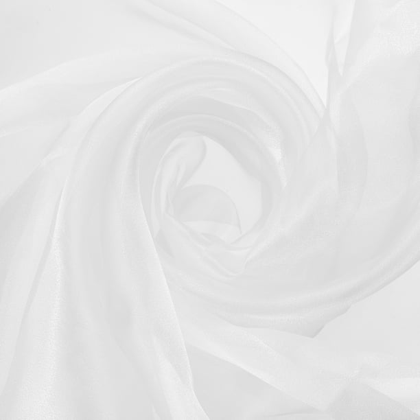 Tela de tul de organza Uxcell, cristalina y sedosa para manualidades DIY, corredor de mesa, blanca