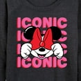 thumbnail image 3 of Mickey & Friends - Iconic Minnie - Women's Lightweight French Terry Long Sleeve Shirt, 3 of 5