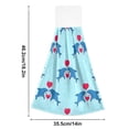 thumbnail image 2 of Dailycode Kitchen Wash Cloths with Hanging Loops Absorbent Absorbent Quick Drying Hand Towels, 2 Pack, Shark with Love Balloon, 2 of 7